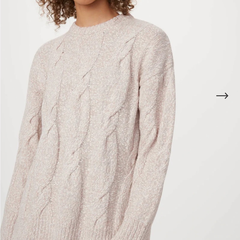Women's Cream Cable Knit Sweater